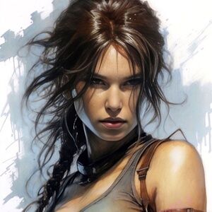 Lara Croft “Tombraider” soft focus 13” x 19" Fine Art Print - only 6 prints made